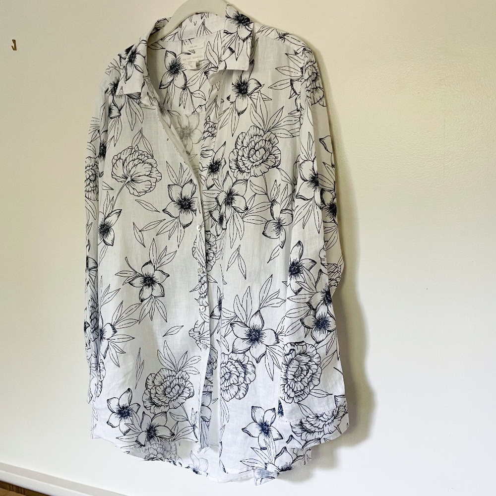 Lovely Rachel Ashwell 100% Linen Blouse - Picture 4 of 11